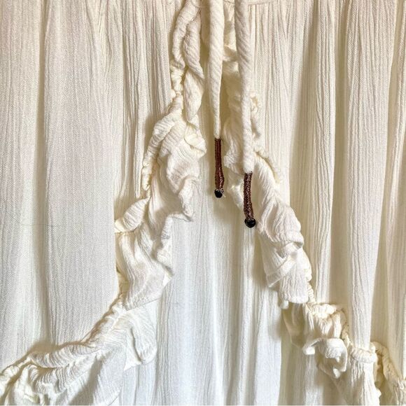 NEW Free People In Your Dreams Maxi Dress Flowy Babydoll White Cotton Size S - Picture 9 of 14